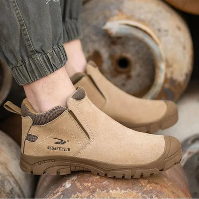 Aussietactix hard-wearing, elasticated work shoes with a non-slip sole and flexible design.