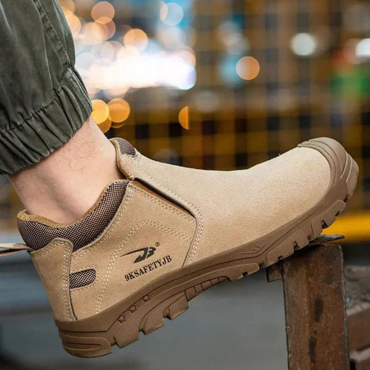 Aussietactix hard-wearing, elasticated work shoes with a non-slip sole and flexible design.