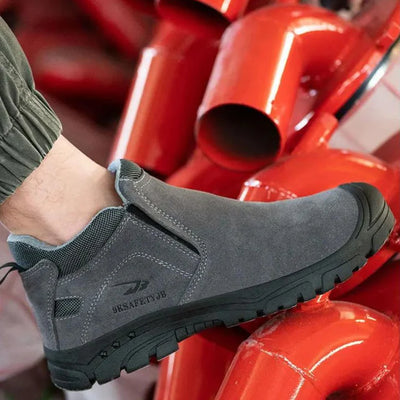 Aussietactix hard-wearing, elasticated work shoes with a non-slip sole and flexible design.