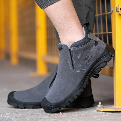 Aussietactix hard-wearing, elasticated work shoes with a non-slip sole and flexible design.