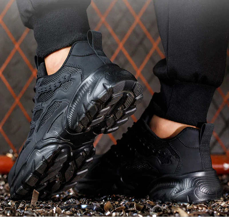 Lightweight Aussietactix safety sports shoes with non-slip soles and breathable material.