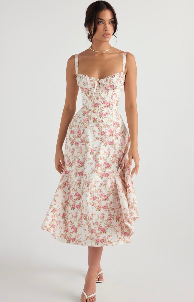 Corset Split Women’s Midi Dress