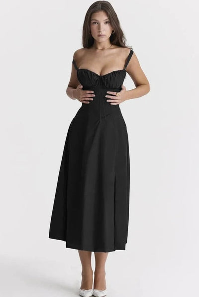 Corset Split Women’s Midi Dress