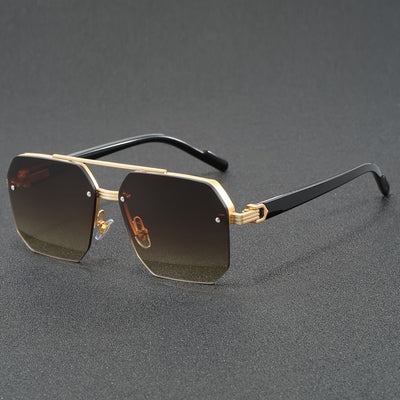 Semi-Rimless Fashion Sunglasses Men