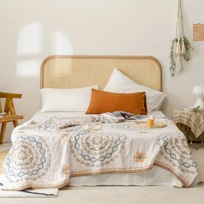 Mandala Cotton Throw Blanket