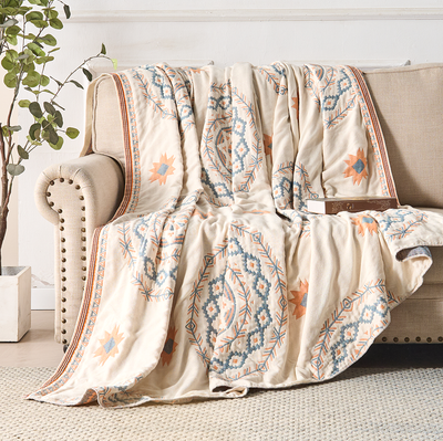 Mandala Cotton Throw Blanket