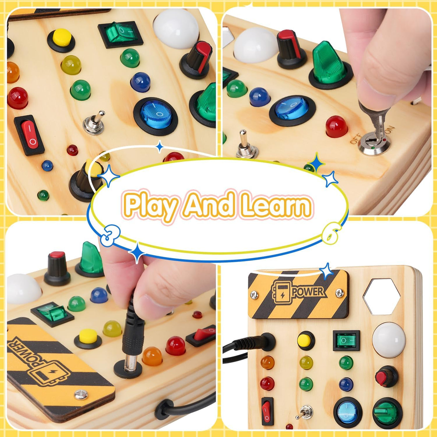 Wooden Busy Board Montessori Toy