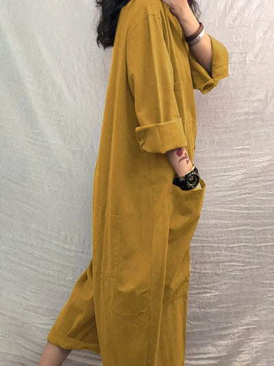 Loose Cotton Linen Jumpsuit