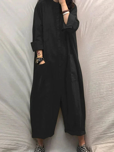 Loose Cotton Linen Jumpsuit