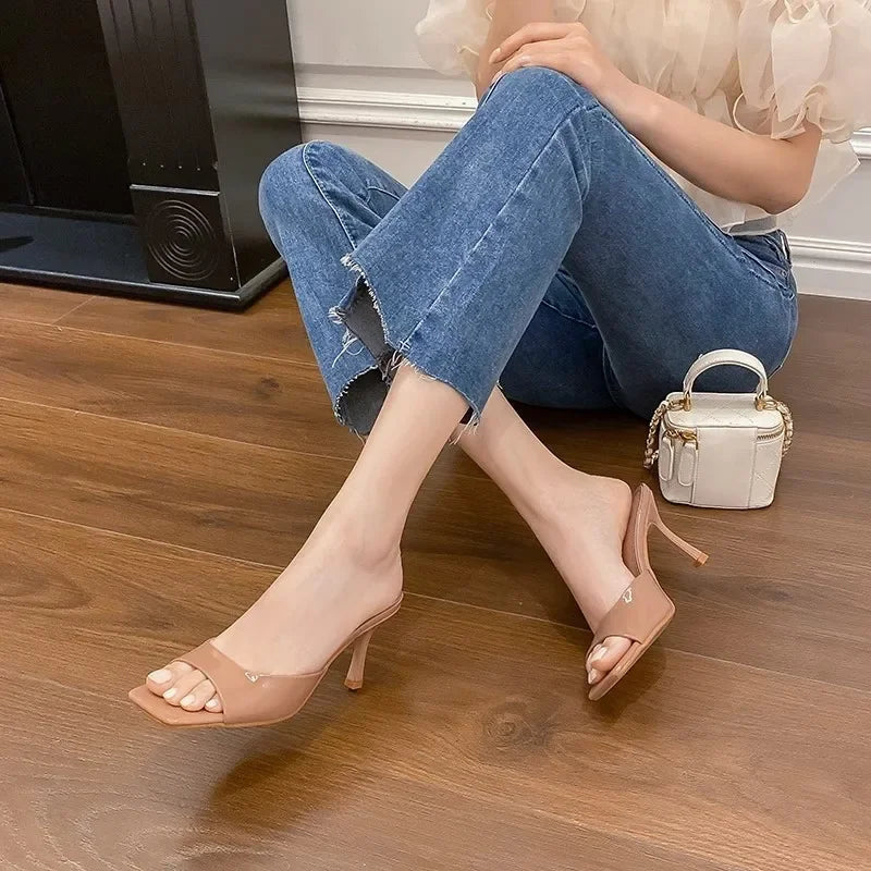 Stylish Open Mules with Heel