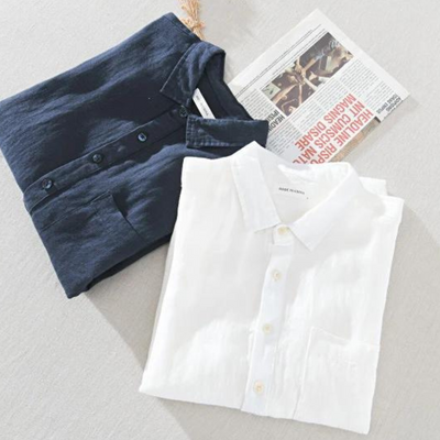 Relaxed Linen Popover Shirt Style