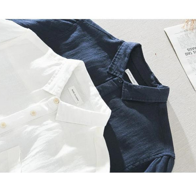 Relaxed Linen Popover Shirt Style