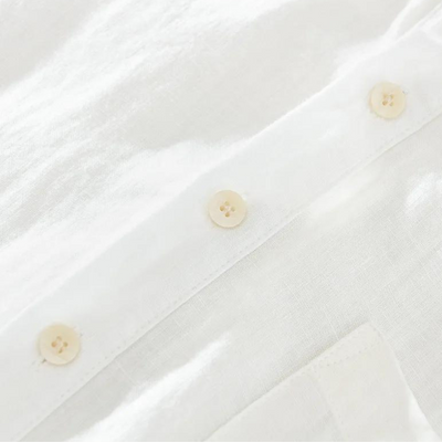 Relaxed Linen Popover Shirt Style