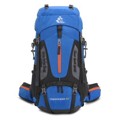 Aussietactix 60L robust hiking rucksack with adjustable straps and water-repellent design.
