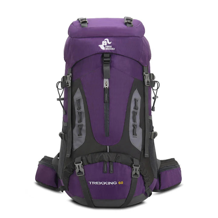 Aussietactix 60L robust hiking rucksack with adjustable straps and water-repellent design.