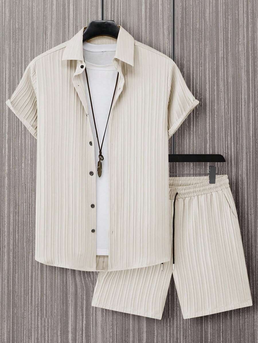 Casual Summer Polo Shirt Set