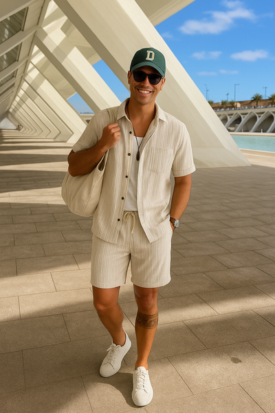 Casual Summer Polo Shirt Set