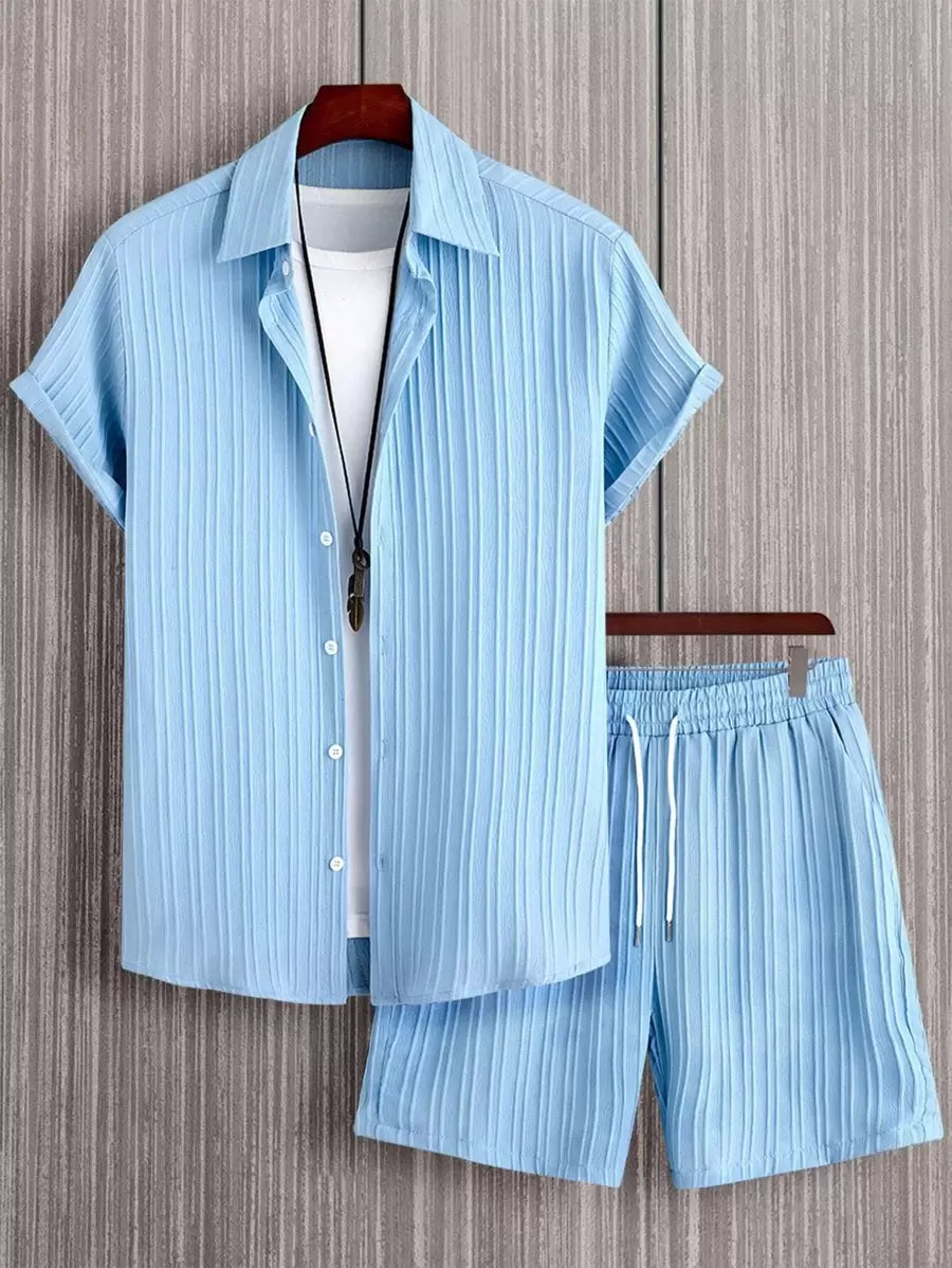 Casual Summer Polo Shirt Set