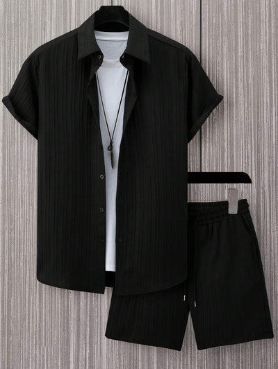 Casual Summer Polo Shirt Set