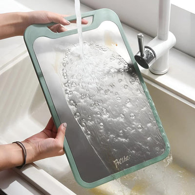 Stylish Double-Sided Steel Chopping Board