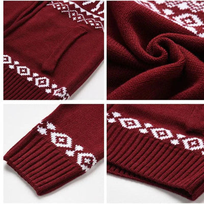 Stylish Half-Zip Christmas Sweater