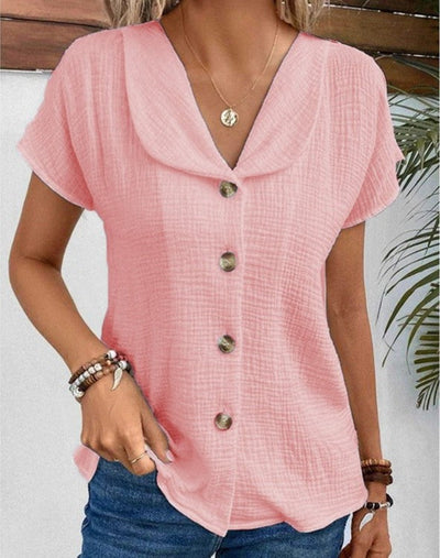 Elegant Women’s Collar Linen Shirts