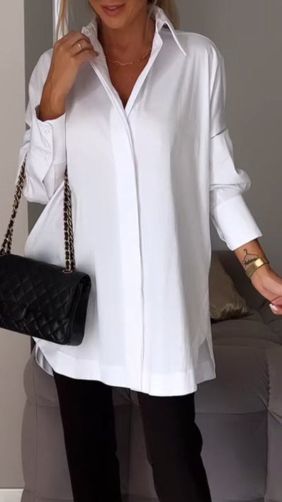 Stylish Cotton Split Shirt Women