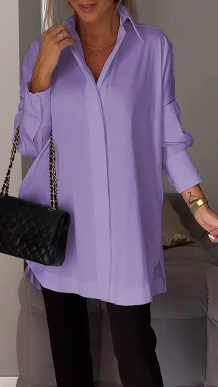 Stylish Cotton Split Shirt Women