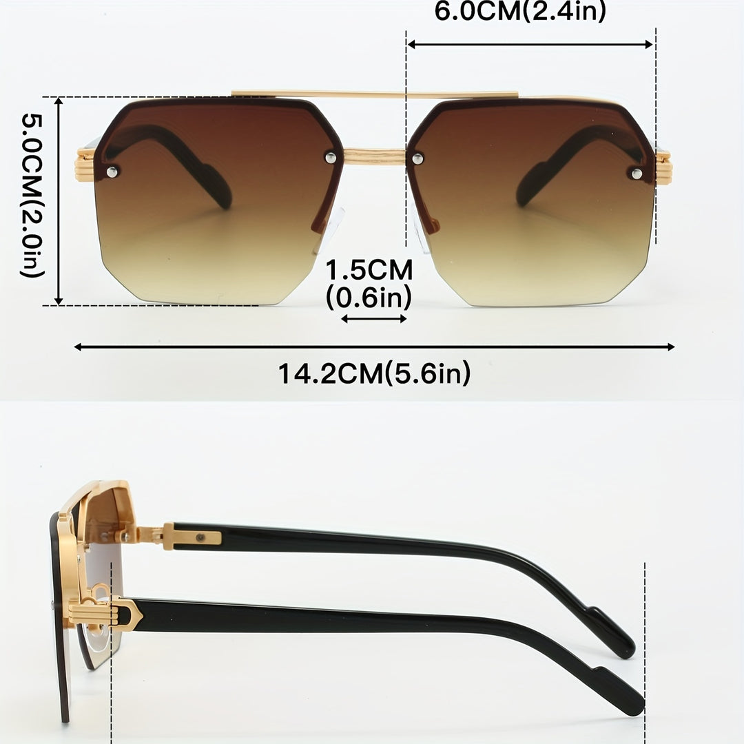 Anti-reflective Rimless Sunglasses Men