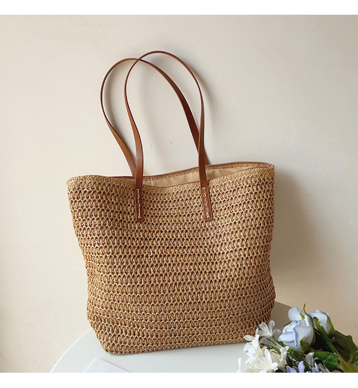 Woven Beach Tote Bag Women