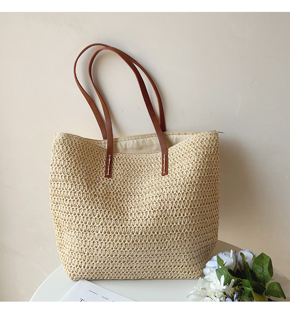 Woven Beach Tote Bag Women