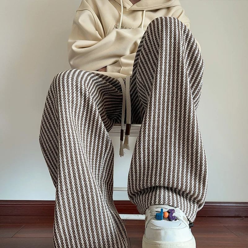 Wide-Leg Knit Lounge Pants Men