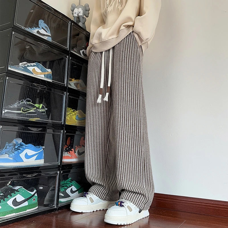 Wide-Leg Knit Lounge Pants Men