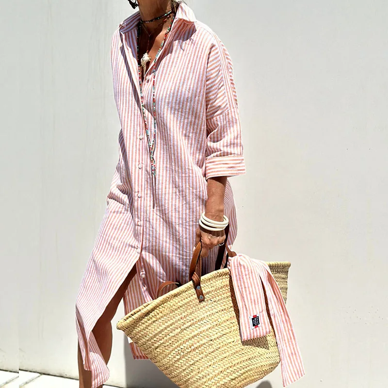 Stylish Relaxed Fit Shirt Dress