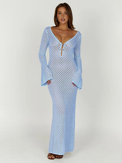 Crochet Cover-Up Maxi Dress Women