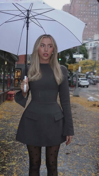 Split Sleeves Mini Dress Women