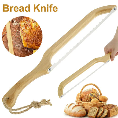 Wooden Bread Knife Slicer