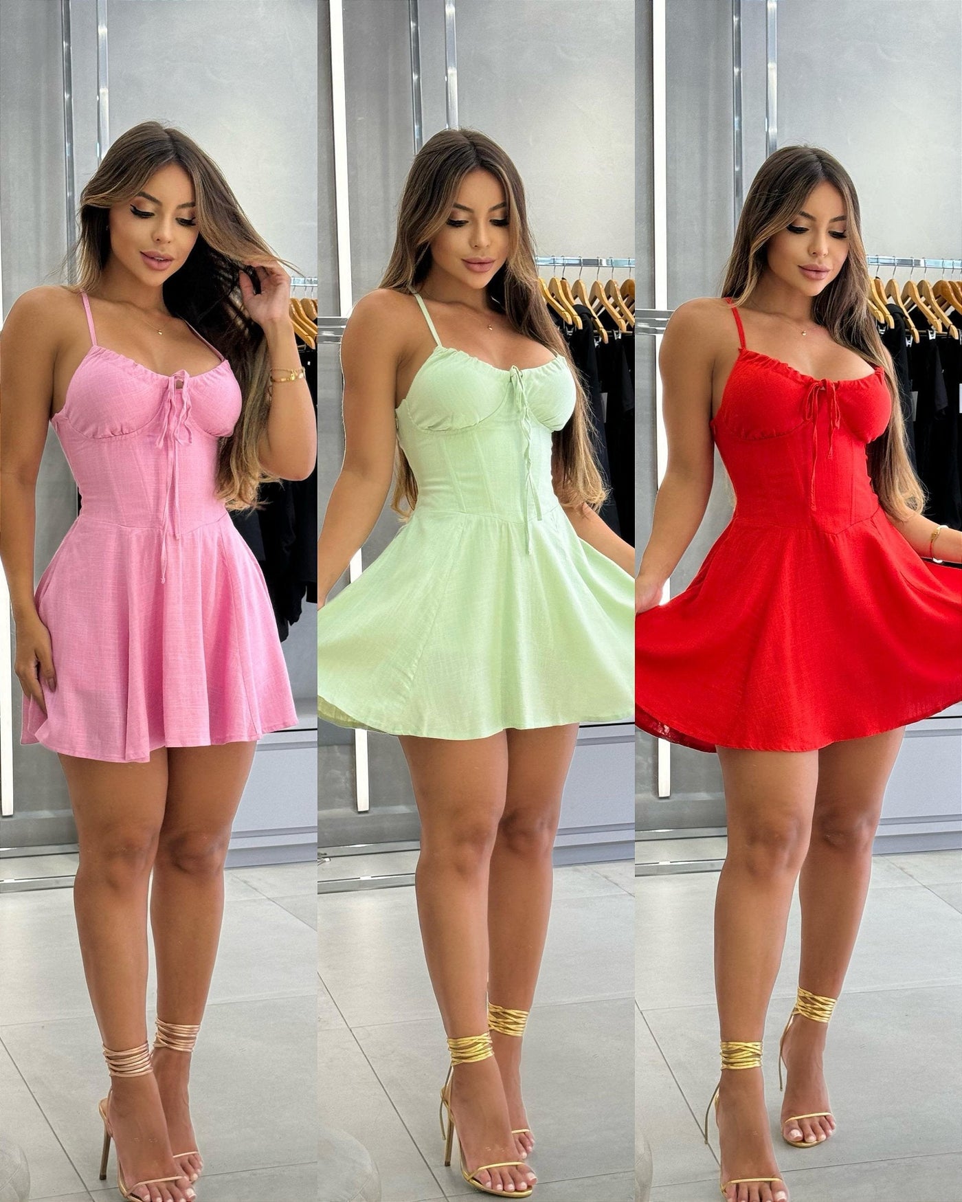 Tie-Front Corset Women's Mini Dress