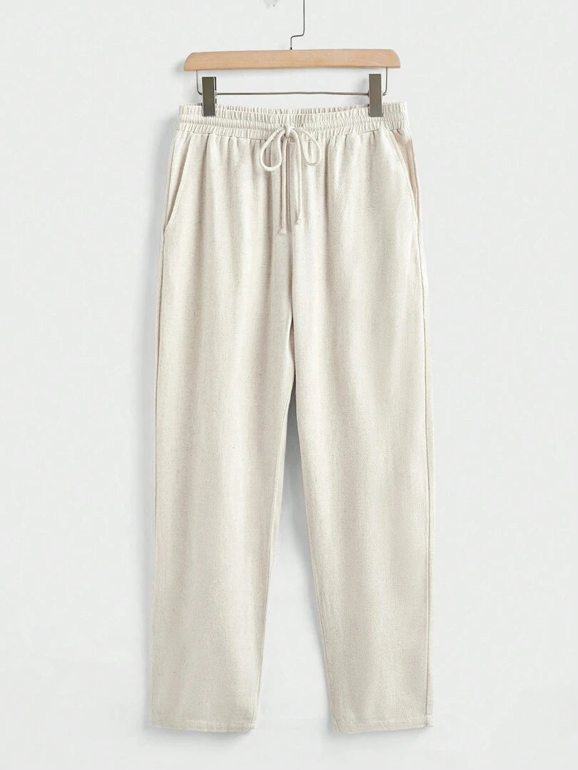Men’s Retro Linen Beachwear Set