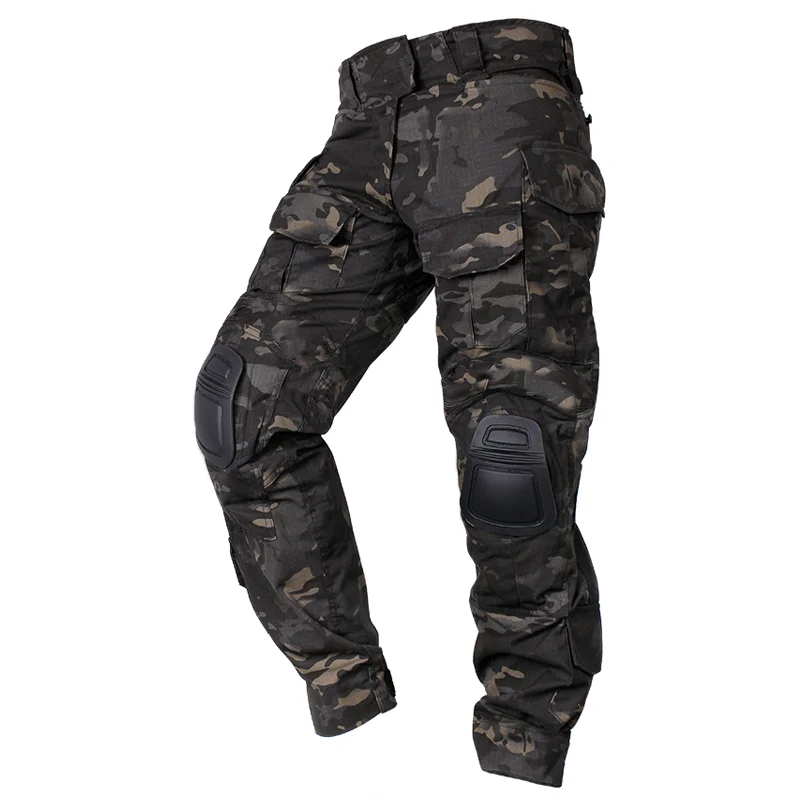 Aussietactix Tactical Camouflage Trousers - Durable trousers with knee protection for outdoor and tactical use.