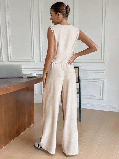 Tailored Linen Two-Piece Set Women