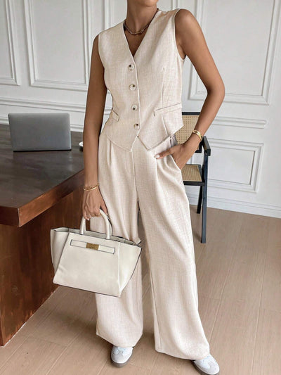 Tailored Linen Two-Piece Set Women