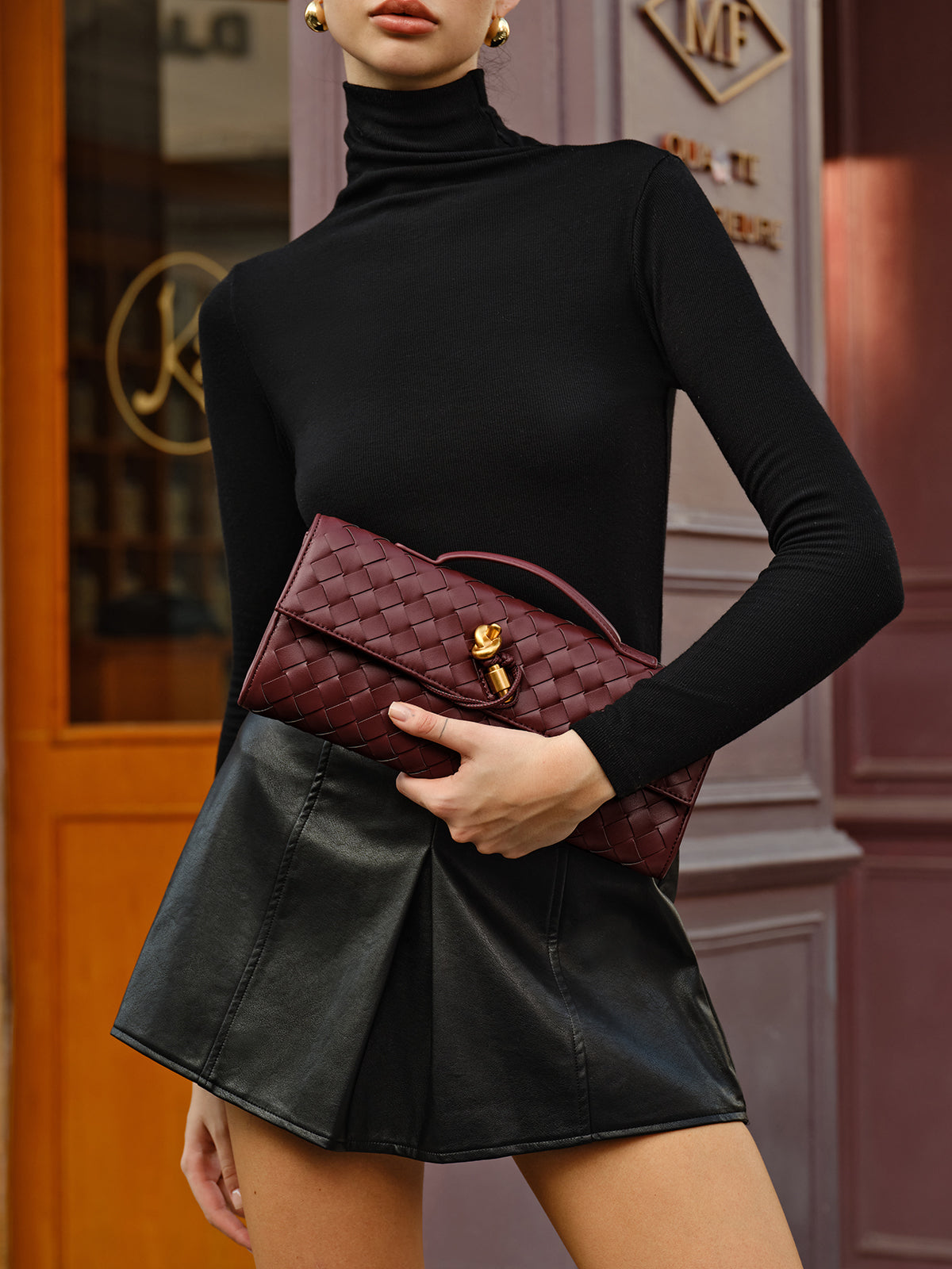 Two-Way Clutch Shoulder Bag Women