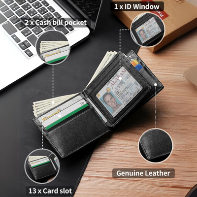 Men’s Bifold Genuine Leather Wallet