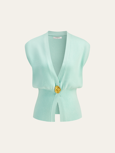 Sleeveless Knit Women's Cardigan