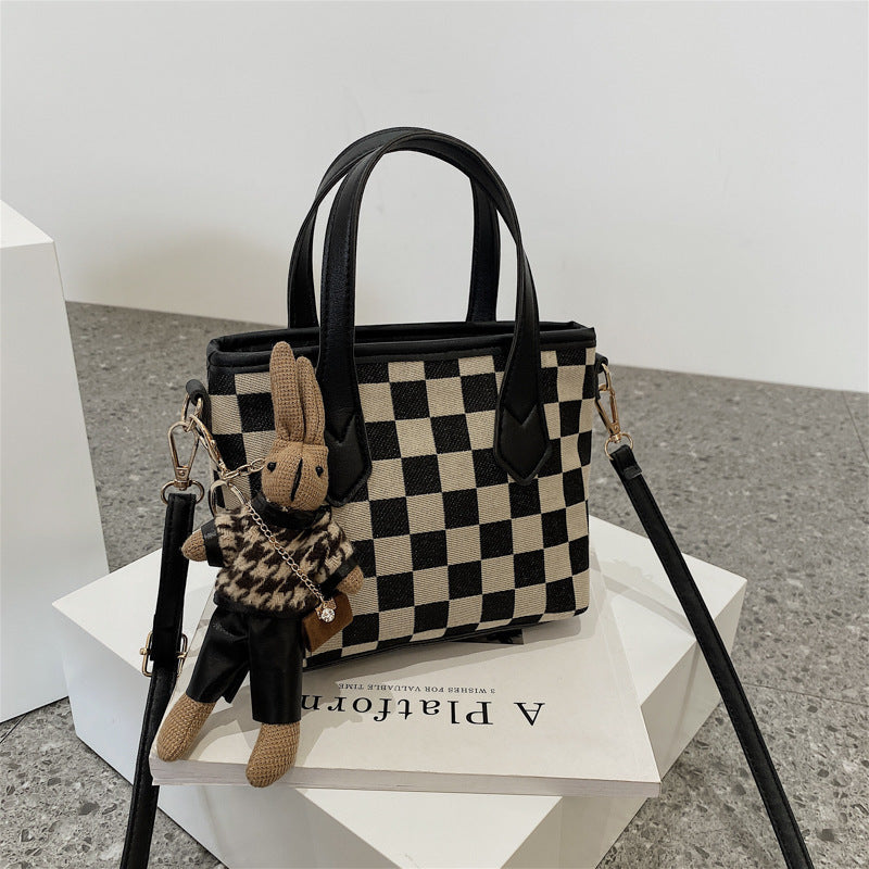 Stylish Houndstooth Women's Shoulder Bag
