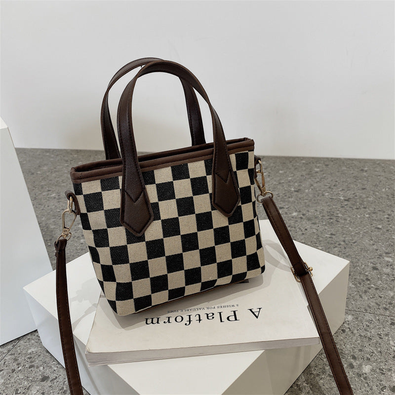 Stylish Houndstooth Women's Shoulder Bag