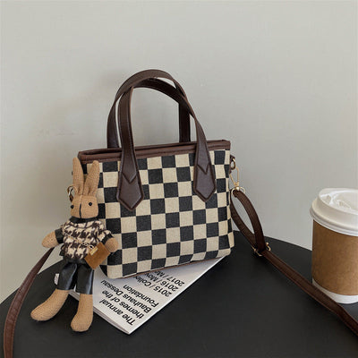 Stylish Houndstooth Women's Shoulder Bag