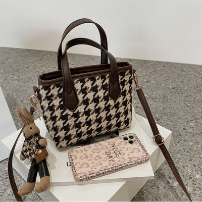 Stylish Houndstooth Women's Shoulder Bag