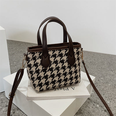 Stylish Houndstooth Women's Shoulder Bag